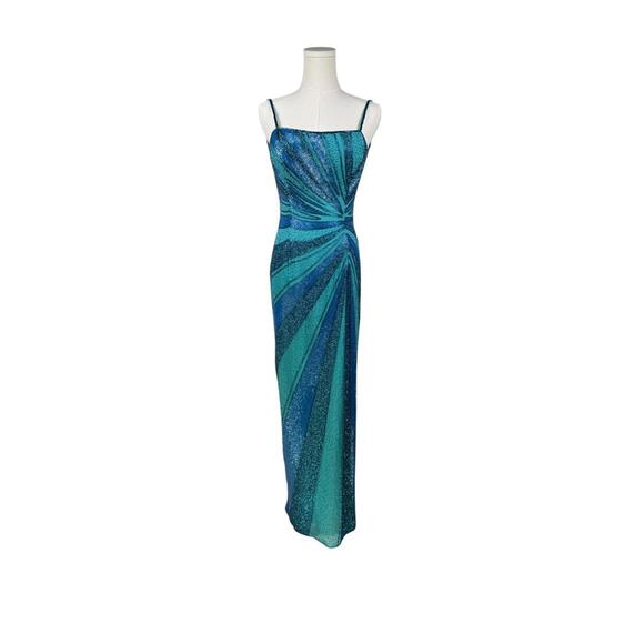 NWT Y2K Rare Vintage Lillie Rubin Pure Silk Beaded Blue Fairy Prom Gown  Size S - threedaughtersproperties.com